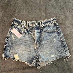 Wild Fable Blue Jean Shorts High-Waisted Distressed